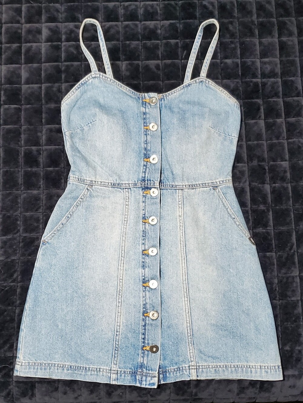 Vans Denim Button-Front Mini Dress M